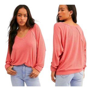 We The Free XS Scoop Neck Long Dolman Sleeve Santa Clara Thermal Top